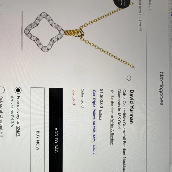 John Hardy Gold and Silver Pendant Necklace - Picture 2 of 5